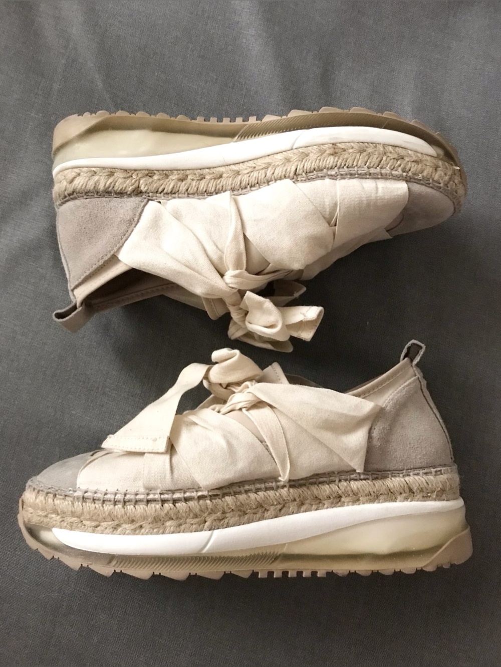 Free People Cream and Tan Espadrille Platform Sandals - Picture 3 of 10